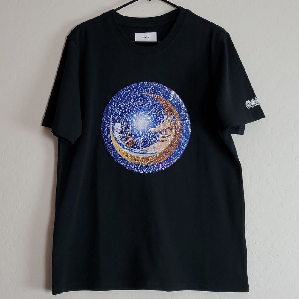 NWT Ovadia & Sons Mouse Men's Black Sequin T Shirt